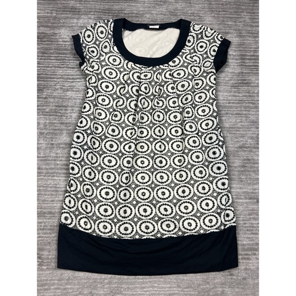 Blu Sage Dresses & Skirts - Blu Sage Dress‎ Womens 10 Black & White Short Sleeve Mini Shift Casual